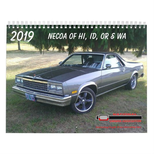 Calendrier #12 NECOA de HI, d'identification, OU et de WA (Protection)