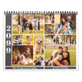 Calendrier 12 Photos Modernes Par Mois Collage Photo (Protection)