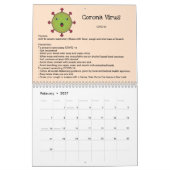 Calendrier 12 Raisons de se laver les mains comprend COVID (Feb 2027)