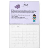 Calendrier 12 Raisons de se laver les mains mignonne Germe (Jan 2027)