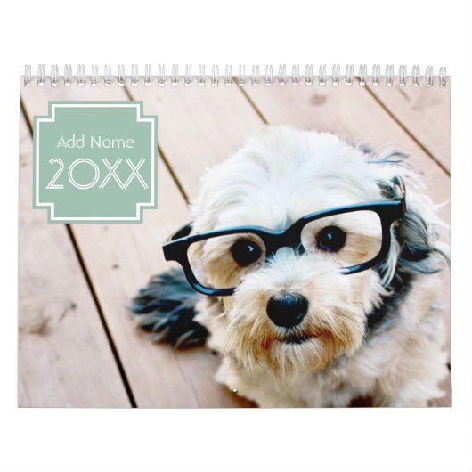 Calendrier 14 Photo Couverture complète - Art Déco Nom Mint (Protection)