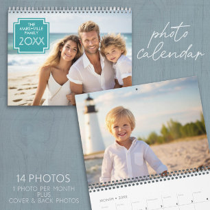 Calendrier 14 Photos Couverture Complète - Ajoutez vos photos