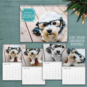 Calendrier 14 Photos Couverture Complète - Ajoutez vos photos