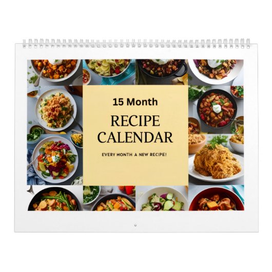 Calendrier 15 Month Recipe Calendar (Protection)