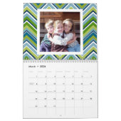 Calendrier 17 Collage photo avec Motifs colorés (Mar 2026)