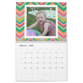 Calendrier 17 Collage photo avec Motifs colorés (Feb 2026)