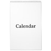 Calendrier | 17" x 11" page simple blanc moyen (Protection)