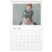 Calendrier 18 Photo Collage Cute Family Love Memory (Mar 2026)