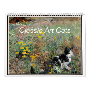 Calendrier 18èmes et du 19ème siècle beaux-arts comportant