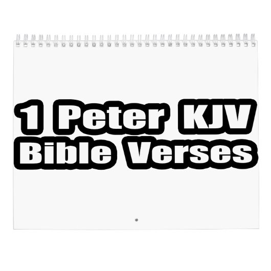 Calendrier 1 Pierre versets bibliques KJV citations (Dos)