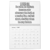 Calendrier 1 Pierre versets bibliques KJV citations (Jan 2027)