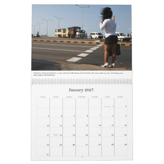 Calendrier 2007 de photo du Cuba (Jan 2027)
