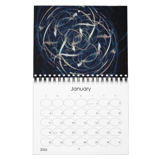 Calendrier 2010 abstrait (Jan 2026)