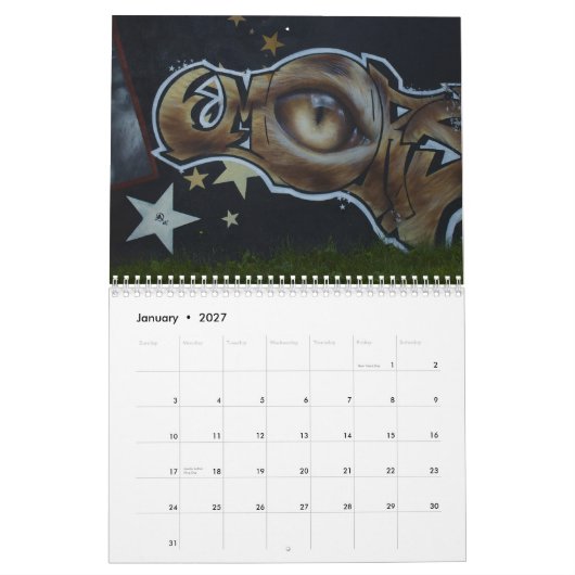 Calendrier 2010 d'art de rue de graffiti (Jan 2027)