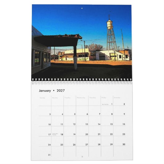 Calendrier 2010 de l'itinéraire 66 (Jan 2027)