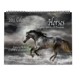 Calendrier 2011 d'art de chevaux