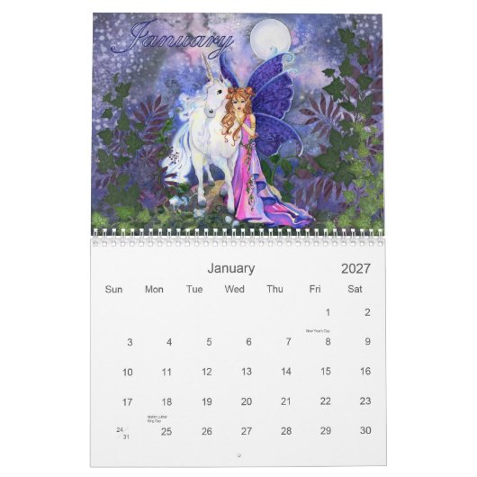 Calendrier 2011 d'imaginaire par Joanne Schempp (Jan 2027)