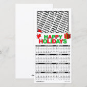 Calendrier 2011 Happy Holidays Carte photo Ajouter (Devant / Derrière)