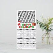 Calendrier 2011 Happy Holidays Carte photo Ajouter (Debout devant)
