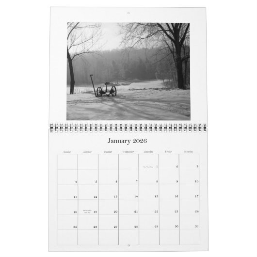 Calendrier 2011 noir et blanc (Jan 2026)