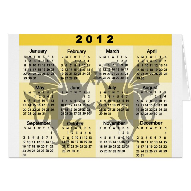 Calendrier 2012 avec la copie de Gryphons (Devant horizontal)
