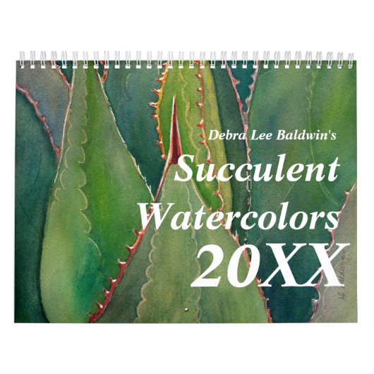 Calendrier 2012 d'aquarelle de Succulents (Protection)