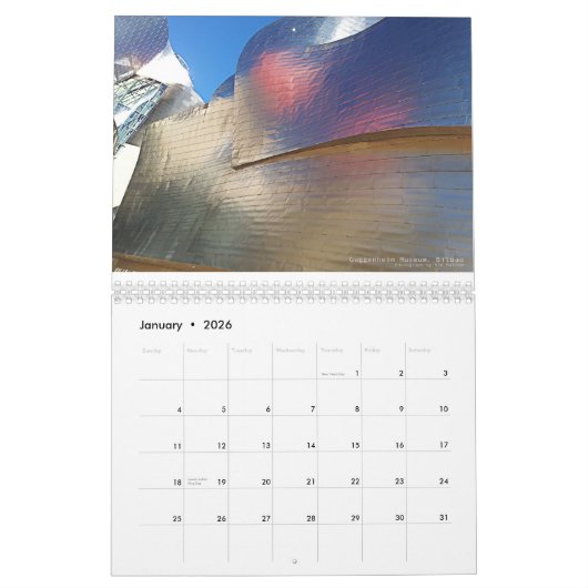 Calendrier 2012 d'architecture (Jan 2026)