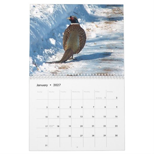 Calendrier 2012 de faune (Jan 2027)