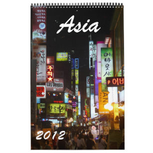 calendrier 2012 de l'Asie