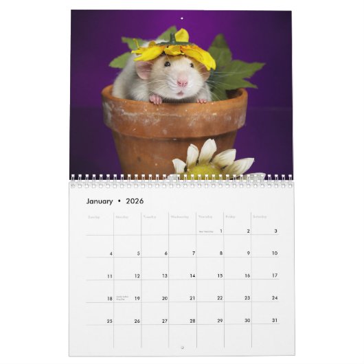 calendrier 2012 de rat (Jan 2026)