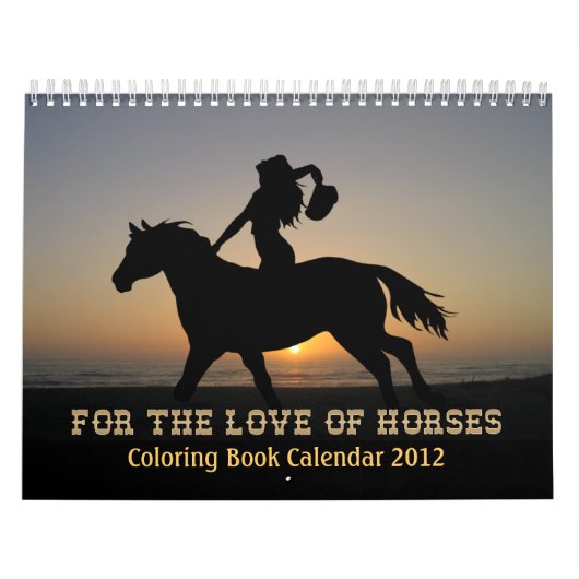 Calendrier 2012 des LIVRES DE COLORE DES CHEVAUX (Protection)