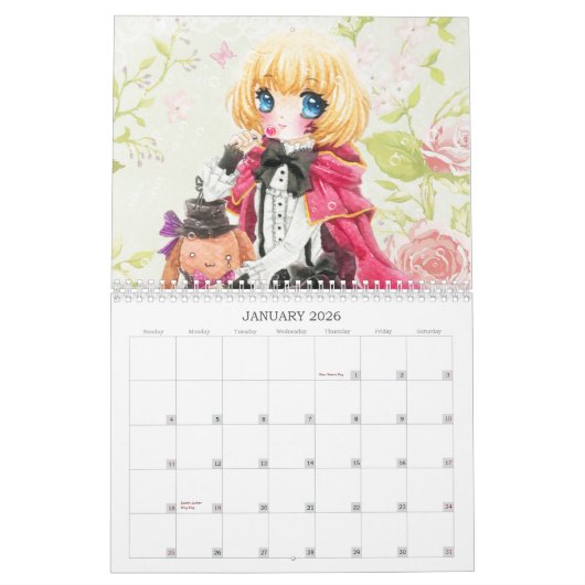 Calendrier 2013 - Belles filles de chibi d'anime (Jan 2026)