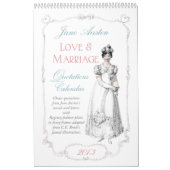 Calendrier 2013 de citations de mariage d'amour de (Protection)