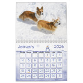Calendrier 2013 de corgi de Gallois (Jan 2026)