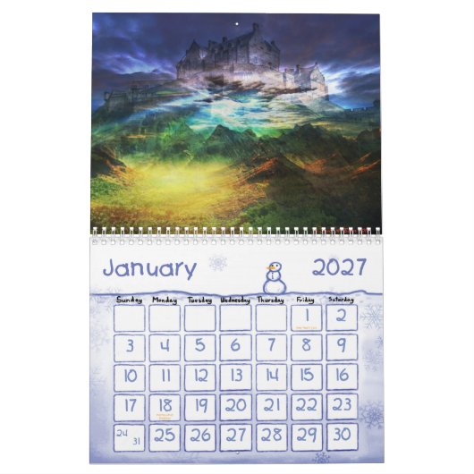 Calendrier 2013 de David A. Baker Art (Jan 2027)