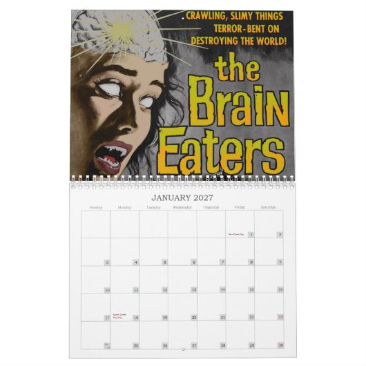 calendrier 2013 de zombi (Jan 2027)