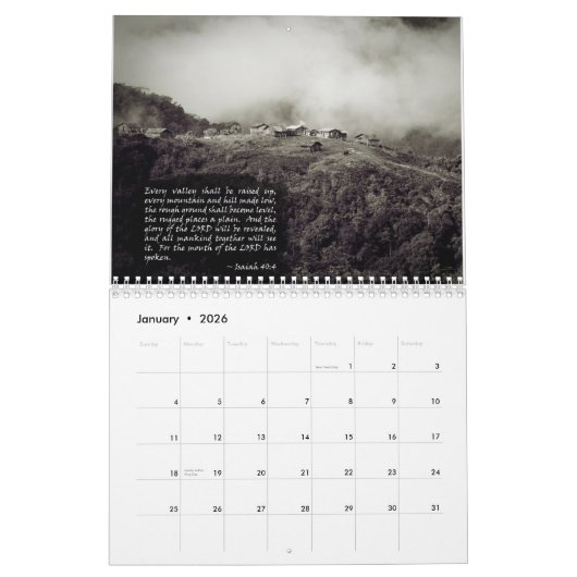 Calendrier 2013 holistique de développement de la (Jan 2026)