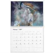 Calendrier 2014 d'art de loups d'esprit (Feb 2027)