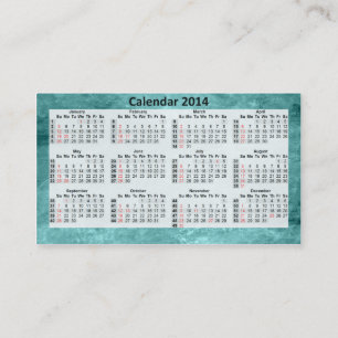 Calendrier 2014 de carte de visite