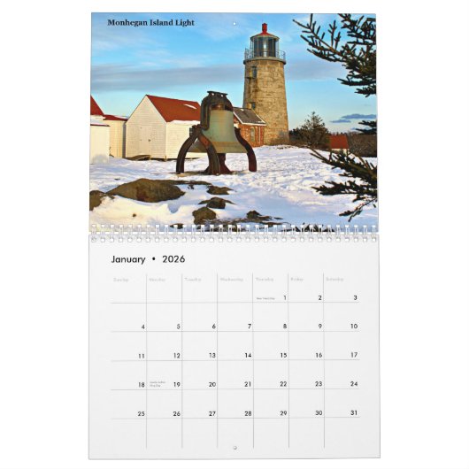 calendrier 2014 de phare de LighthouseGuy.com (Jan 2026)
