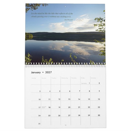 Calendrier 2014 de zen (Jan 2027)