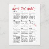 Calendrier 2014 Enregistrer la date Carte postale (Devant)