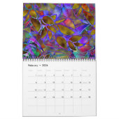 Calendrier 2014 Verre Abstrait Floral (Feb 2026)