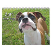 Calendrier 2015 d'amour de chiot de boxeur (Protection)