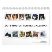 Calendrier 2015 de Boston Terrier (Protection)