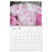 Calendrier 2015 de fleur de pivoines (Feb 2027)