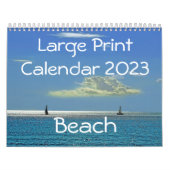 Calendrier 2015 de gros caractères - plage (Protection)