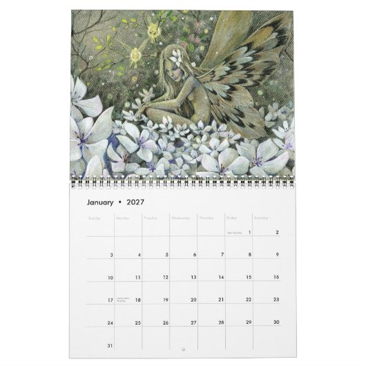 Calendrier 2015 de l'art de la fée lunaire (Jan 2027)