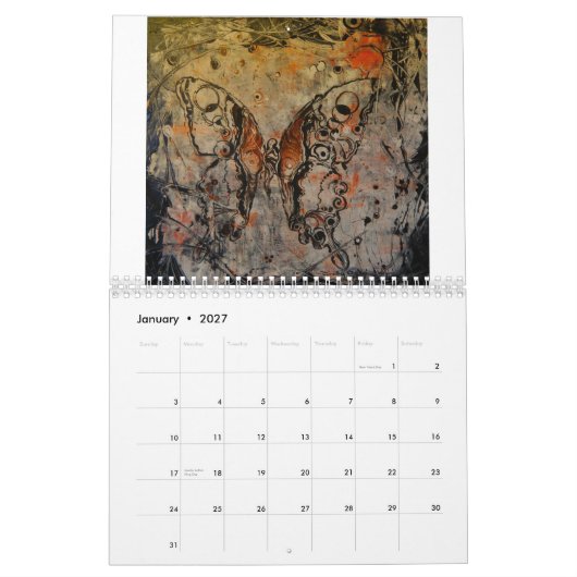 Calendrier 2015 de papillon par Timothy Orikri (Jan 2027)