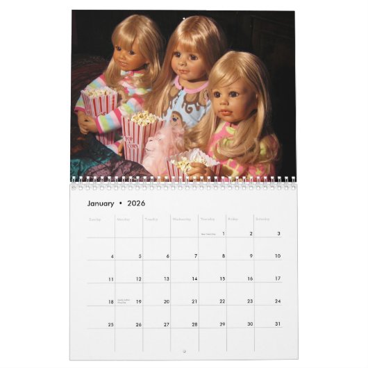 Calendrier 2015 de photo de poupées de chef (Jan 2026)